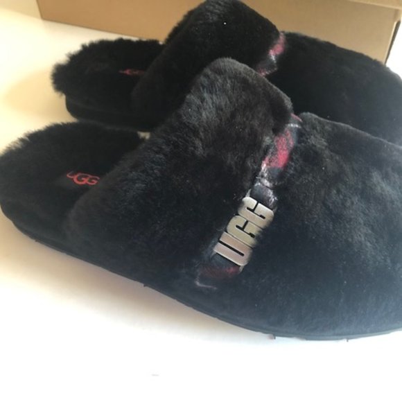UGG Dalla Plaid Shearling Black Slipper. Sheepskin. NWT. Size: 9 - Picture 9 of 13